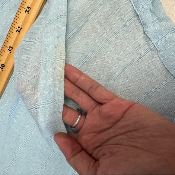 L*Space Light Blue Oversized Beach Cover Up Viscose Button Down Shirt Dress XS/S - Picture 12 of 13